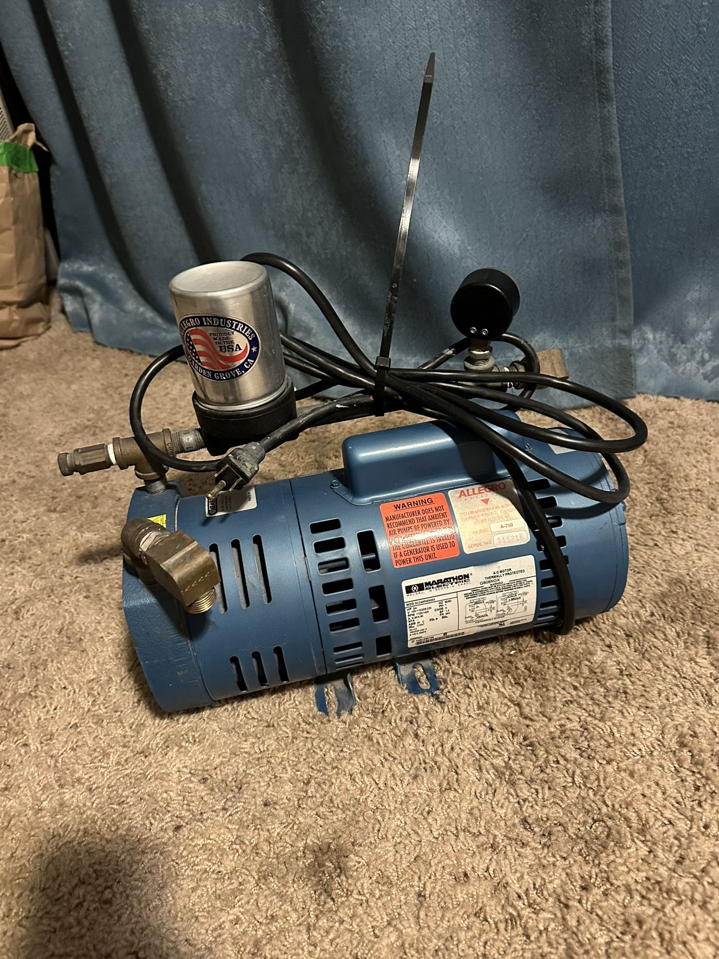 Allegra 750 A-750 Supplied Air Pump