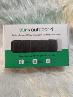 BLINK Outdoor System 4, Battery powered, 5 Cameras w/ sync module