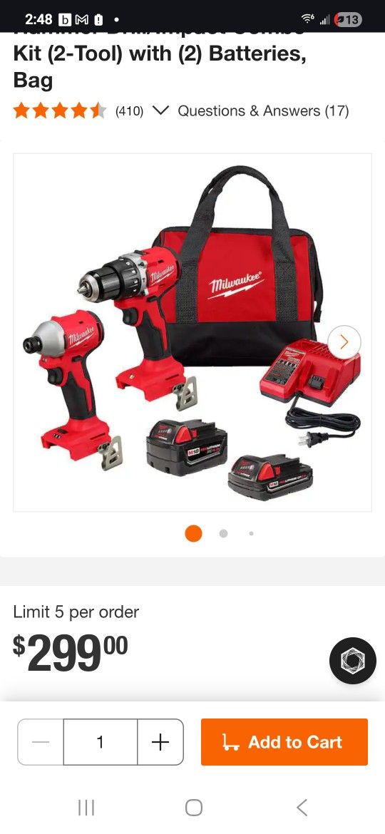 M18 Brushless Drill/impact Set