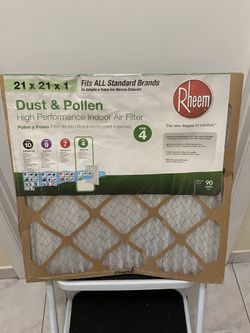 Rheem 21x21x1 Ac New Filter In Plastic 