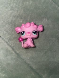 Littlest Pet Shop Pink Poodle Figure