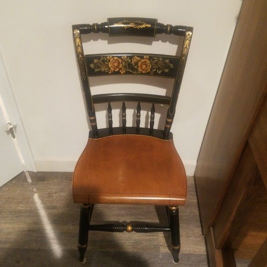 An Authentic Hitchcock Black Stenciled Chair