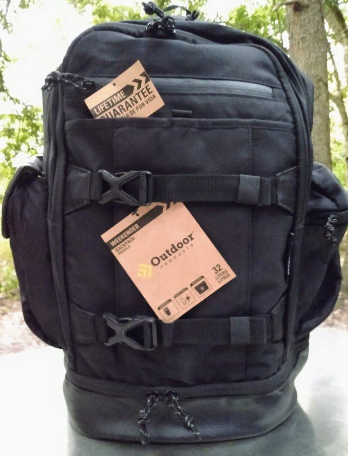 Outdoor Products Weekender 32 Ltr Backpack, Black
