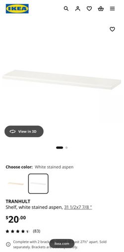 White IKEA floating shelves