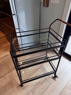 Pottery barn Hugo Metal Bar Cart (29")