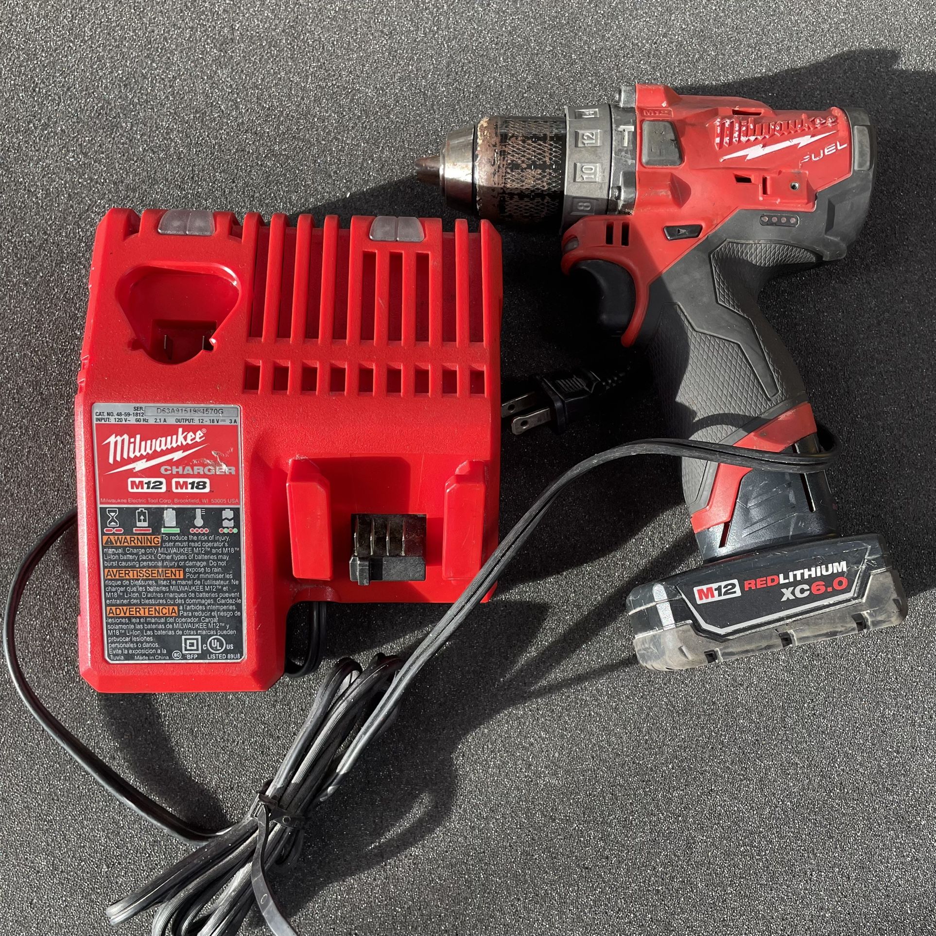 Milwaukee M12 Hammer Drill with Battery and Charger