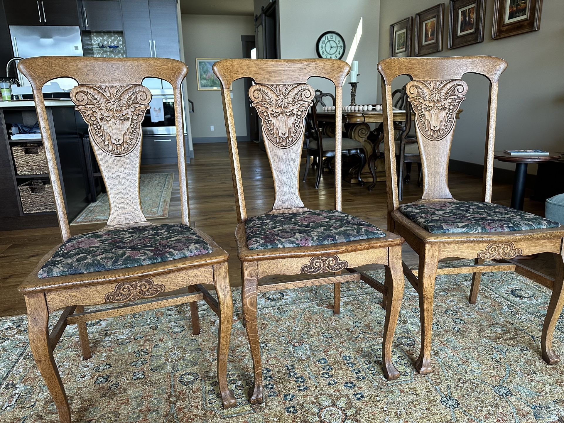 3 Antique Dining Chairs