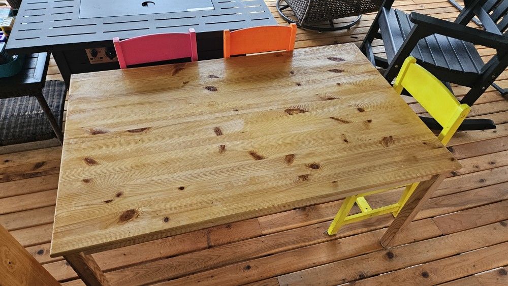 Kids Table And 3 Kidscraft Chairs