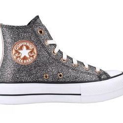 Converse Chuck Taylor All Star Lift Platform Metallic A01301C Size 8.5 Excellent