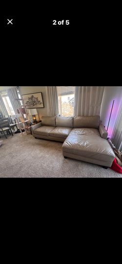 Leather sectional couch