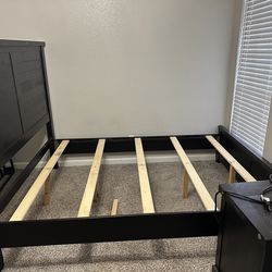 Dark Brown queen platform bed