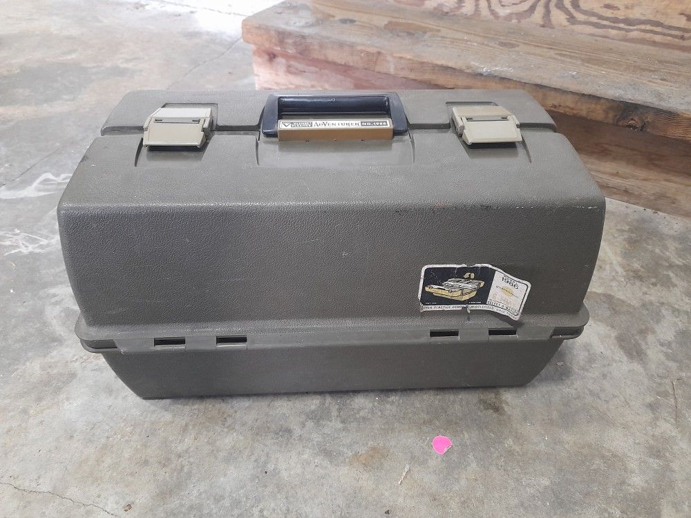 Huge Vintage Tackle Box + Supplies - Adventurer Brand, Model #1986