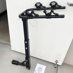 $45 (NEW) Tilt Folding 2-Bike Mount Rack Bicycle Carrier for 1-1/4” and 2” Hitch Cars 70lbs Capacity