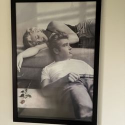 Marilyn Monroe/James Dean Print-framed