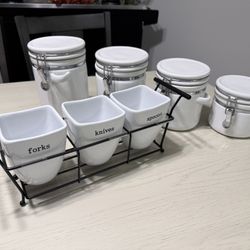 Canister Set & Utensil Holder Set