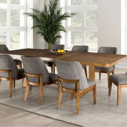 9 Pc Chestnut Dining Table Set Brand New In Box 