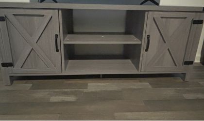 Gray tv stand