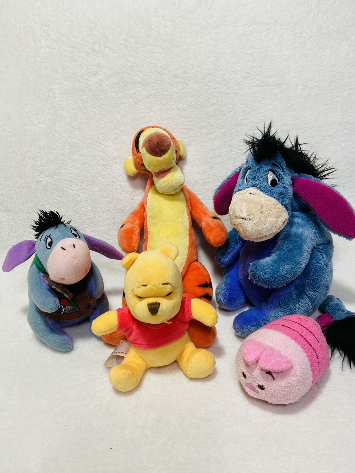 Disney Winnie the Pooh Small Plush Toy Lot Eeyore Piglet Tigger