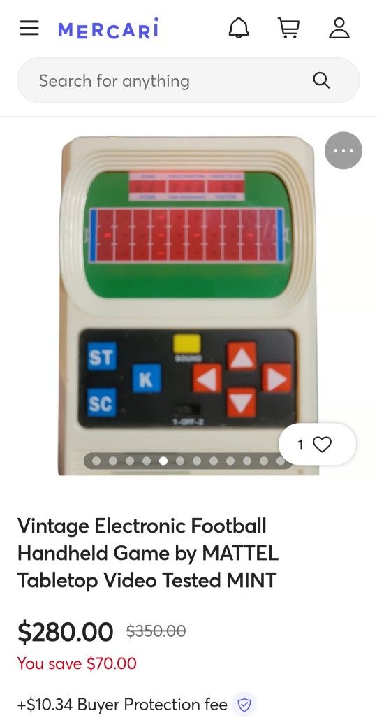 Vintage Electronic Football Game