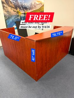 FREE NEED PICKED UP ASAP! MOVING SALE  - Reception Front desk