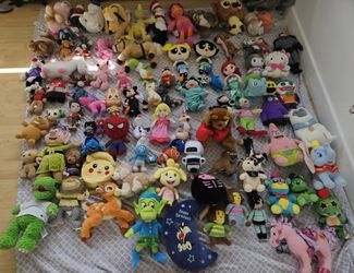 Plushies from Disney, Nickelodeon, and many more for sale