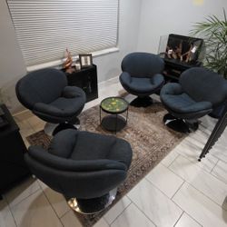 Blue Accent Swivel Chair (4)