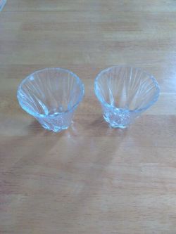 Glass votive candle holder