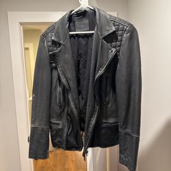 All Saints Black Leather Jacket 