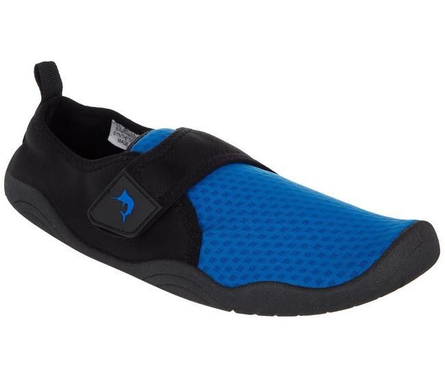 Reels Legends Black Blue Water Shoes Slip On Sandals Boat Sailing Size 10 Flats