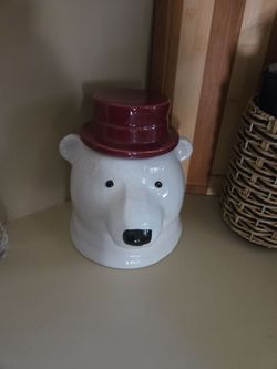 Polar Bear Cookie Jar