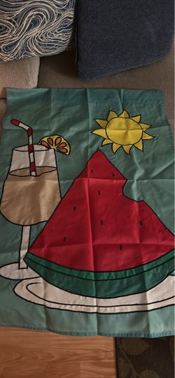 New Summer Watermelon and Lemonade Garden Flag