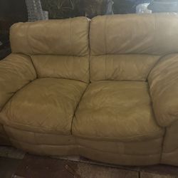 Genuine Leather Loveseat