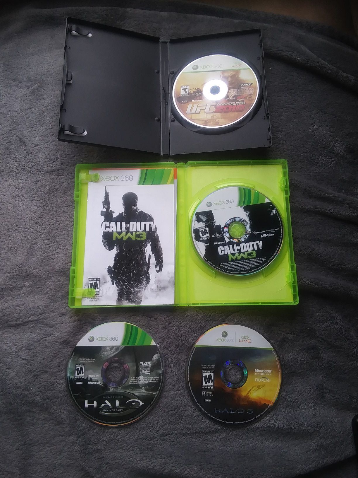 Xbox 360 games lot 4 games Halo 1&3