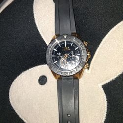 Invicta Watch Black And Gold