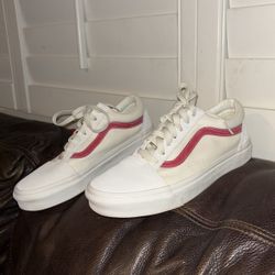 Cream White Womans Vans 