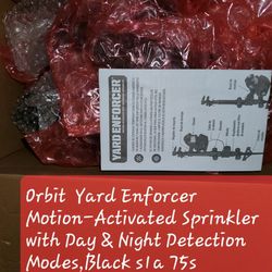 Orbit  Yard Enforcer Motion-Activated Sprinkler with Day & Night Detection Modes,Black s1a 75s