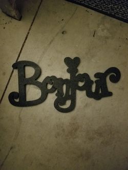 Bonjour French Wood Sign