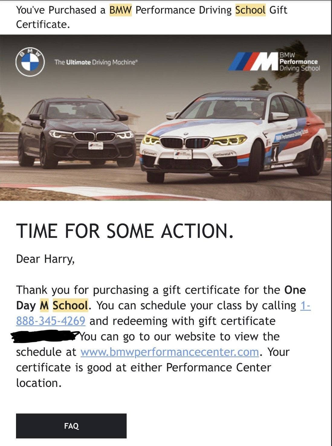 Passes for the One Day M School