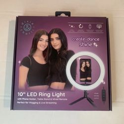 10 inch LED Selfie Ring Light With Tripod Stand For Makeup & Tiktok Live Stream.  (I)