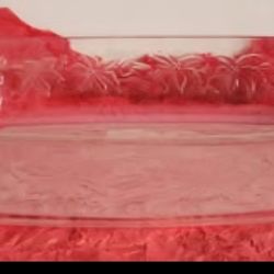 Princess House Highlights Poinsettia Glass Casserole Dish – 15"