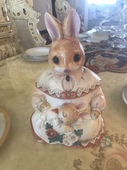 Mervyn’s Mom and Baby Rabbit Cookie Jar
