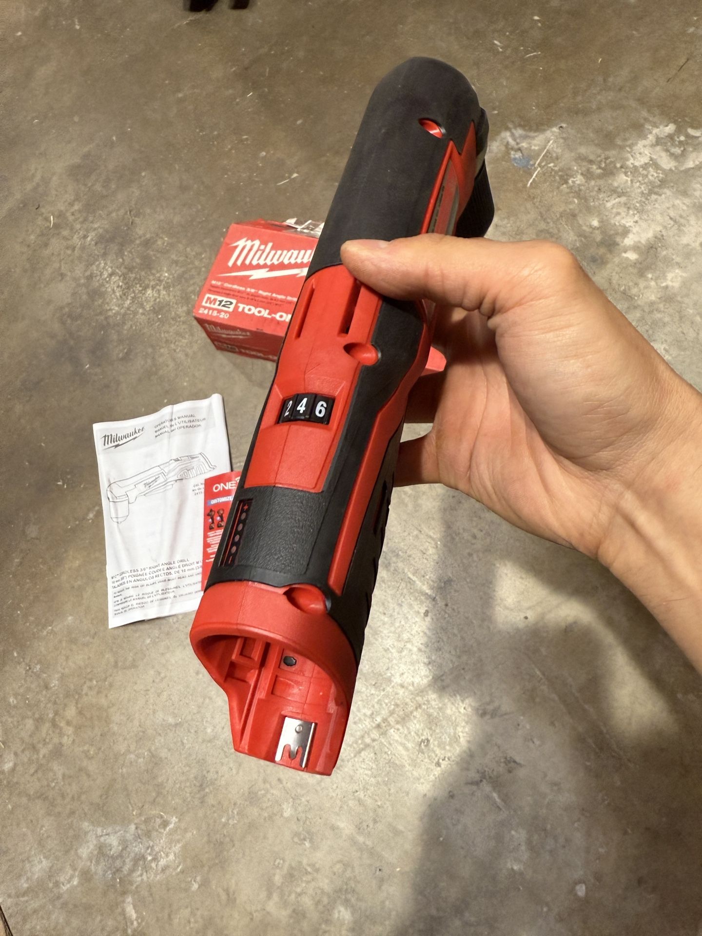 Milwaukee M12 12V Lithium-Ion Cordless 3/8 in. Right Angle Drill (Tool-Only)   