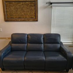 Reclining leather couches