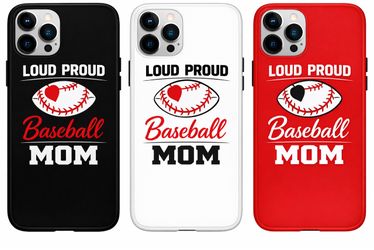 Personalized Loud Proud Baseball Mom Phone Case