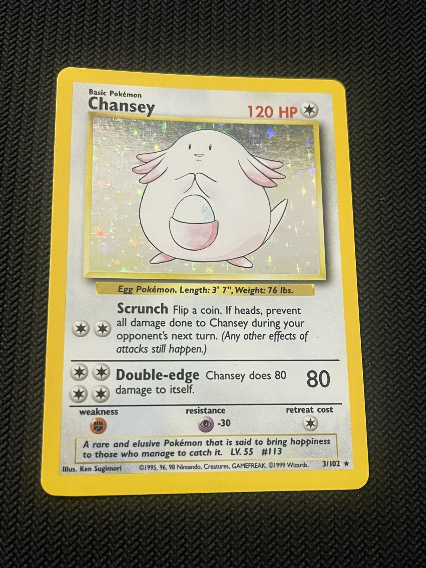 Pokemon Chansey Base Set Holo 