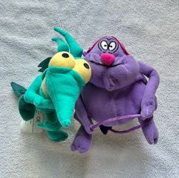 Vintage 1997 Disney Store Hercules Pain & Panic Plush Set