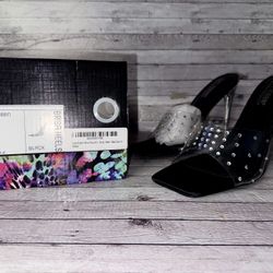 HEELS BLACK/CLEAR SIZE 10