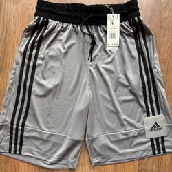 Adidas Mens MED 3G Speed X Basketball Shorts Grey Black NWT Moisture Wicking