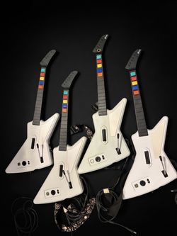 Xbox 360 Guitar Hero X-Plorer wired guitars.