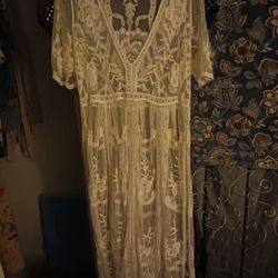 Long Lace Fancy Coverup
